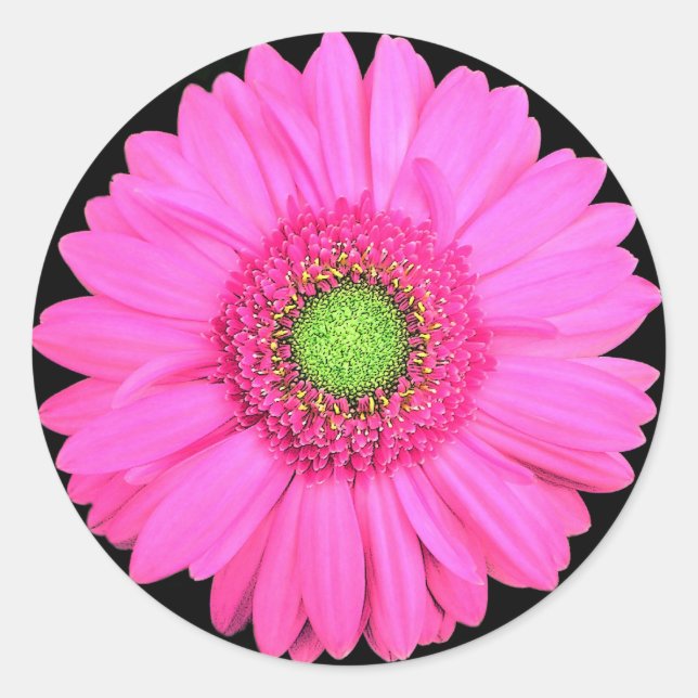 Flower Classic Round Sticker (Front)