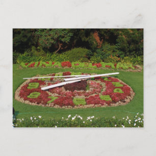Flower Clock Postcard