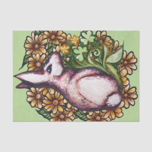Flower Clover Rabbit Cute Rabbits bunny art Tissue Paper