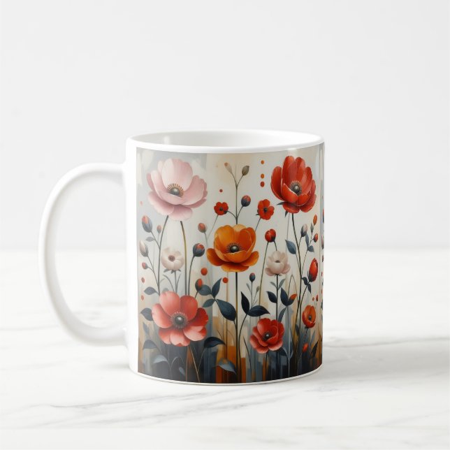 flower coffee mug (Left)