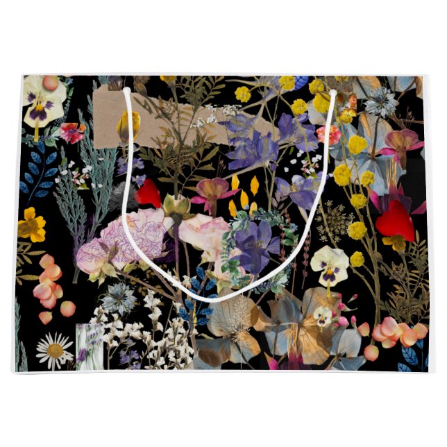 Flower Collage Large Gift Bag (Front)