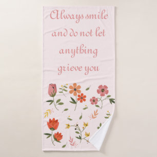 flower collection bath towel set