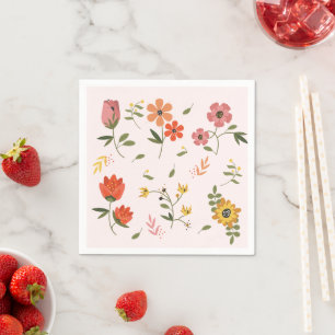 flower collection napkin