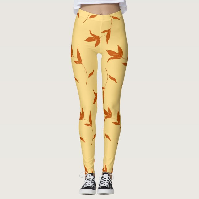 Flower Coloring Page Leggings (Front)