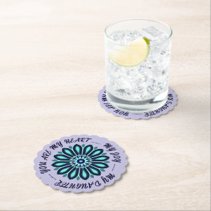 FLOWER COLOURFULL GIFT FOR MOM DAD SISTER SON BOSS PAPER COASTER