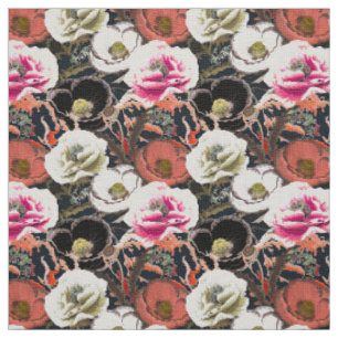 Flower composition. fabric