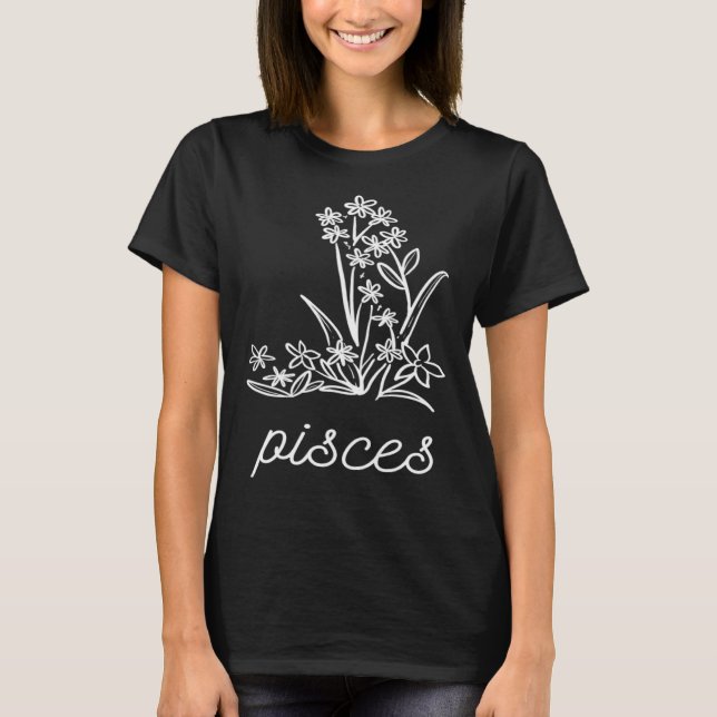 Flower Constellation Pisces Pisces Baby T-Shirt (Front)