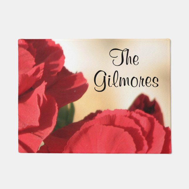 Flower Corner Name Doormat (Front)