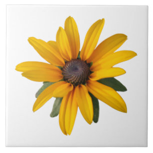 Flower Country Happy Yellow Ceramic Large Tile