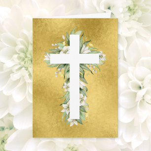 Flower Cross Faith Card