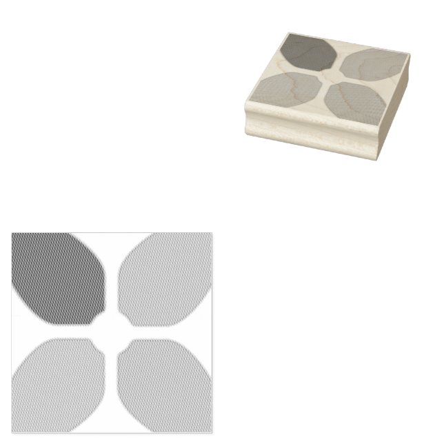 Flower Cross Rubber Stamp (Stamped)