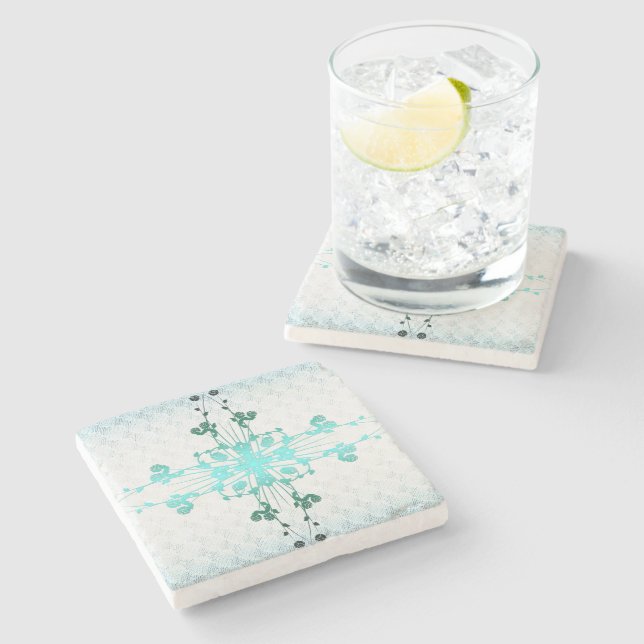 Flower Cross Stone Coaster (Side)