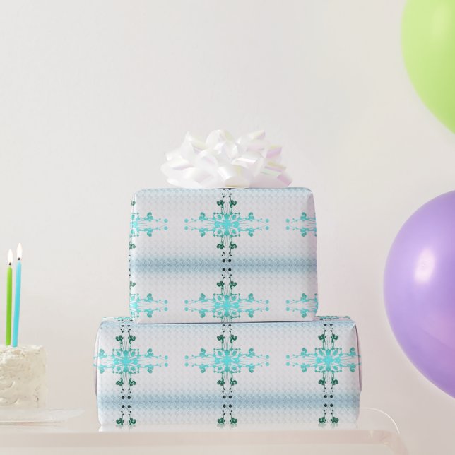 Flower Cross Wrapping Paper (Party Gifts)