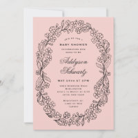 Flower Crown Baby Shower Invitation