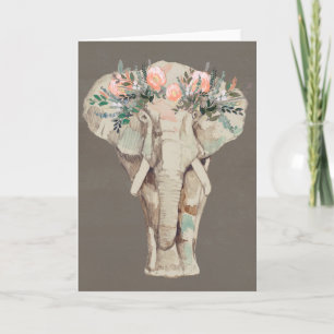 Flower Crown Elephant II Card