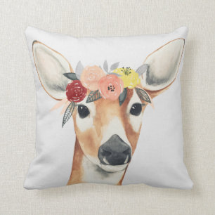 Flower Crown Forester Deer Cushion