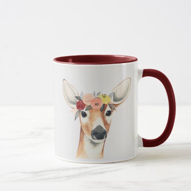 Flower Crown Forester Deer Mug (Right)