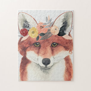 Flower Crown Forester Fox Jigsaw Puzzle