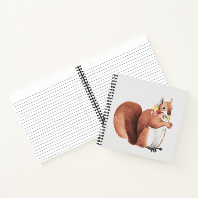 Flower Crown Forester Squirrel Notebook (Inside)
