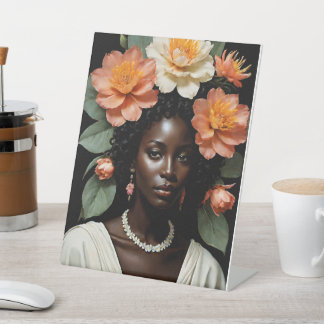 Flower Crown Pedestal Sign