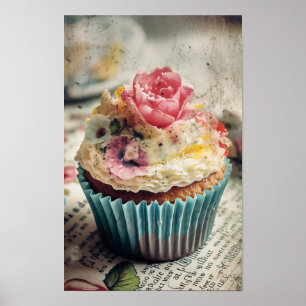 Flower Cupcake Poster