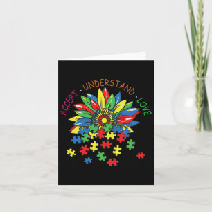 Flower Daisy Accept Understand Love Autism Awarene Card