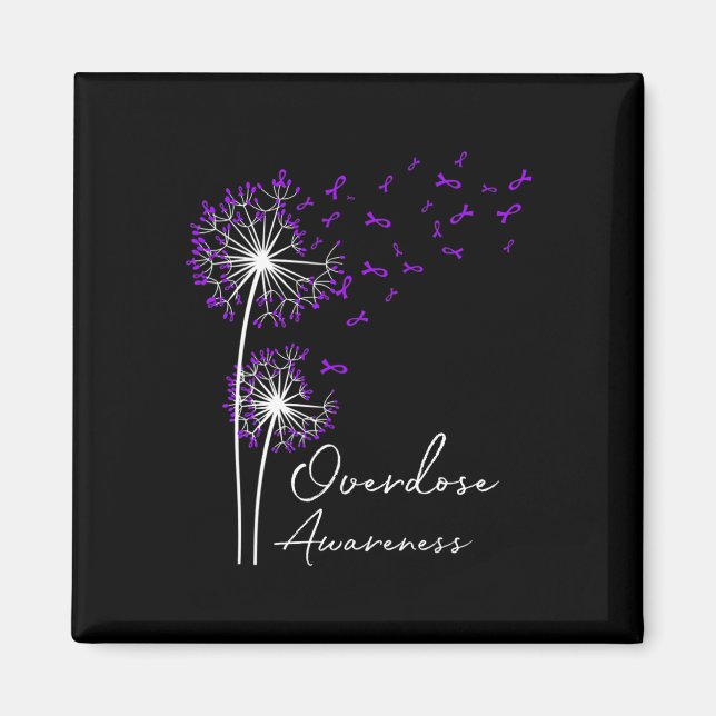 Flower Dandelion Faith Hope Love Purple Overdose A Magnet (Front)