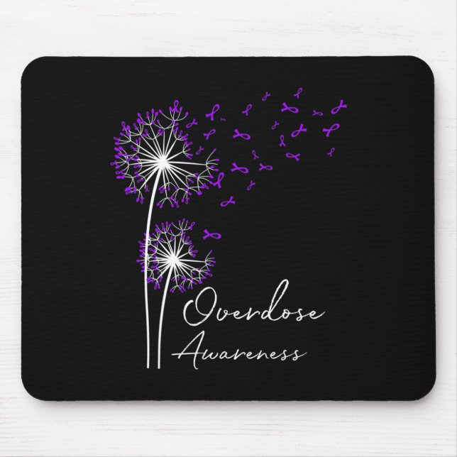 Flower Dandelion Faith Hope Love Purple Overdose A Mouse Pad (Front)