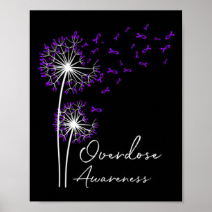 Flower Dandelion Faith Hope Love Purple Overdose A Poster