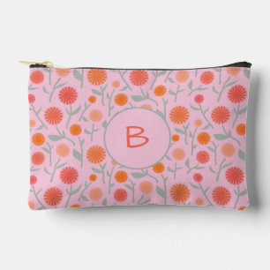 Flower Dandelion Monogram Personalised Accessory Pouch