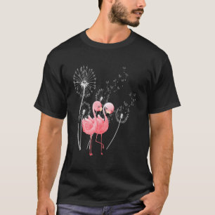 Flower Dandelion Tropical Bird Pink Flamingo Girls T-Shirt