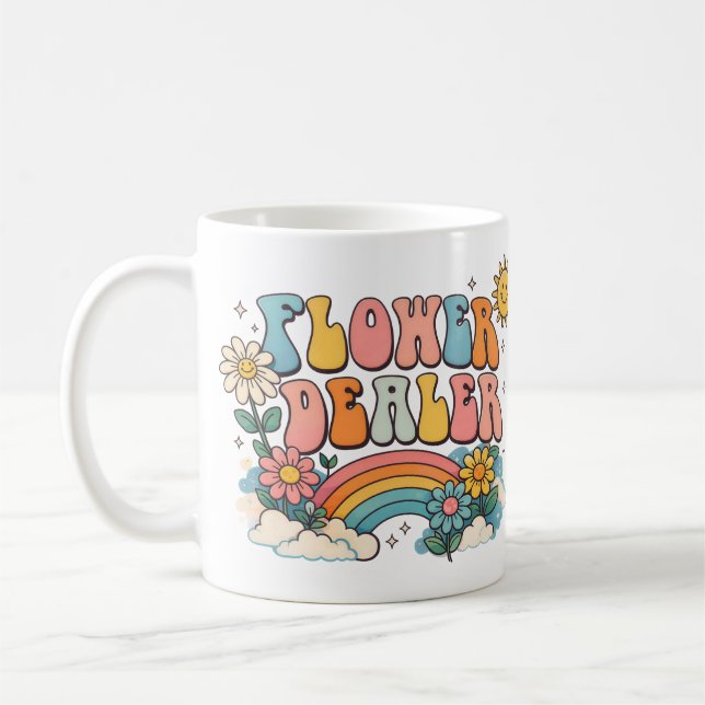 Flower Dealer Florist Flower Arranging Coffee Mug (Left)