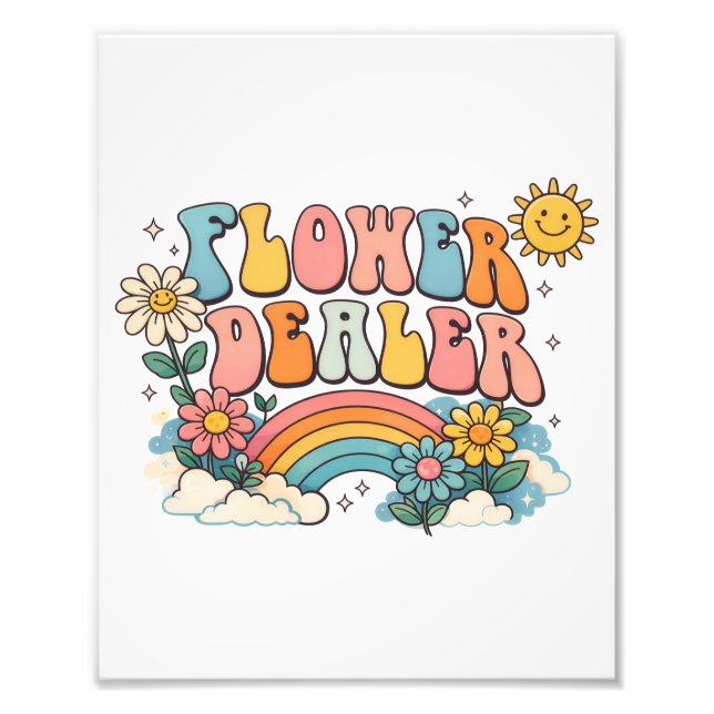 Flower Dealer Florist Flower Arranging Photo Print (Front)