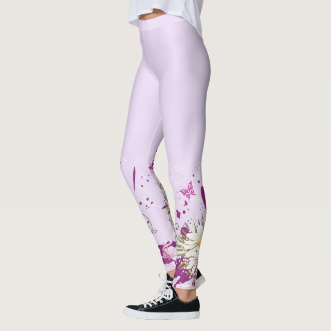 Flower Decor 72 Leggings (Left)