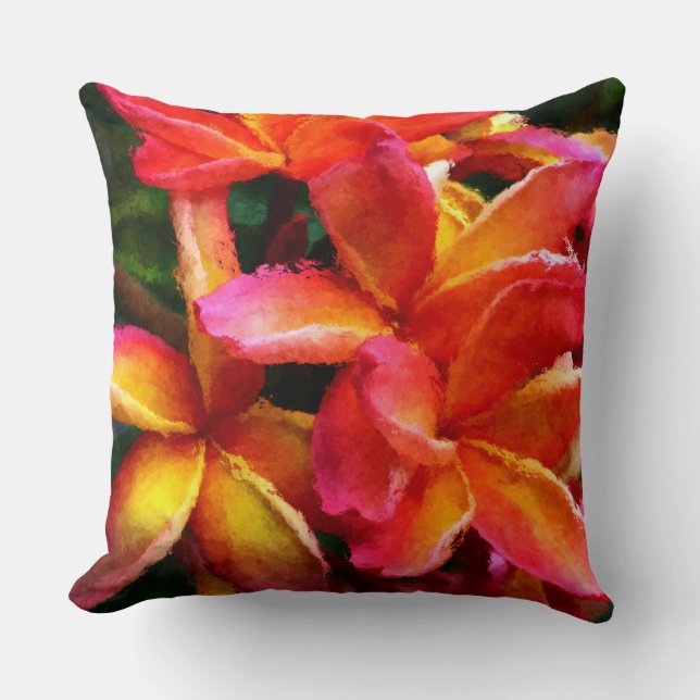 Flower Decor 96 Plumeria Cushion (Front)