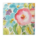 Flower Delight II Ceramic Tile<br><div class="desc">Flower Delight II by Julia Minasian</div>