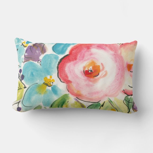 Flower Delight II Lumbar Cushion (Front)