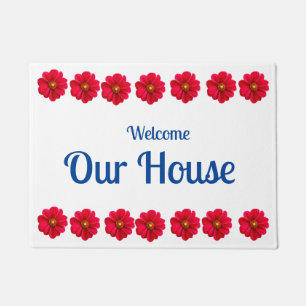 Flower Design 18" x 24" Door Mat