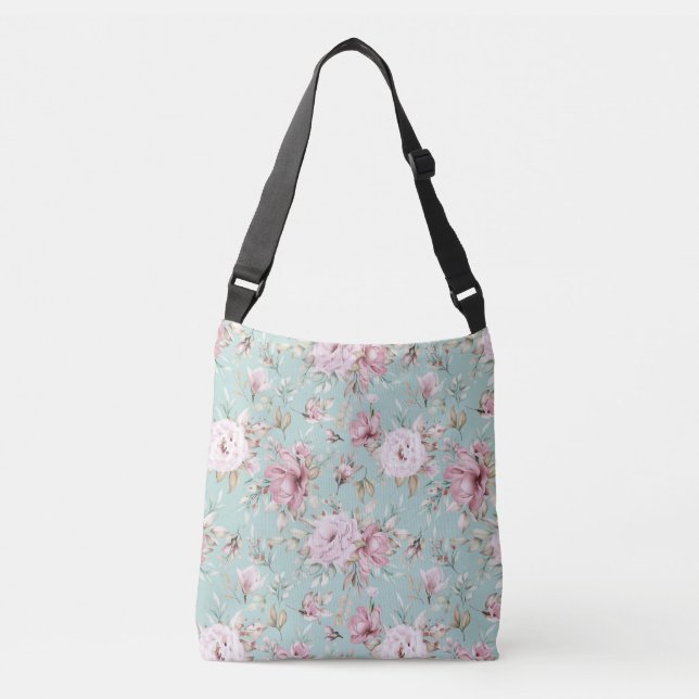 Flower Design  Crossbody Bag (Front)
