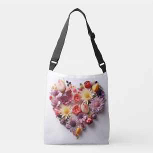 Flower design crossbody bag