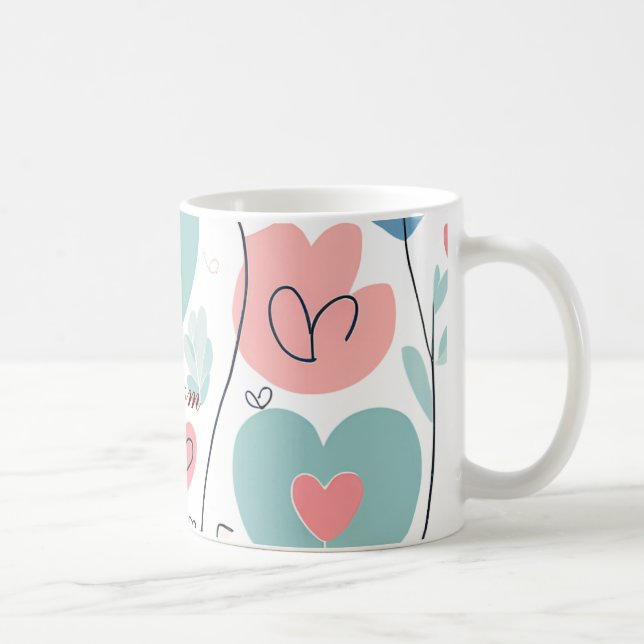 Flower design cup for a cheerful soul (Right)