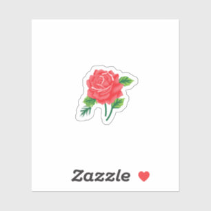 Flower Design Custom-Cut Vinyl Sticker