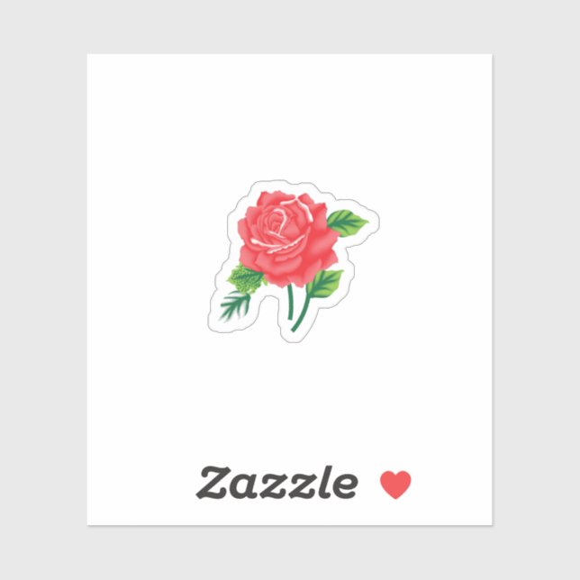 Flower Design Custom-Cut Vinyl Sticker (Sheet)