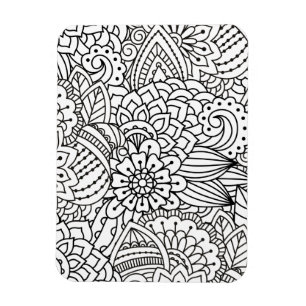 Flower Design Doodle Magnet
