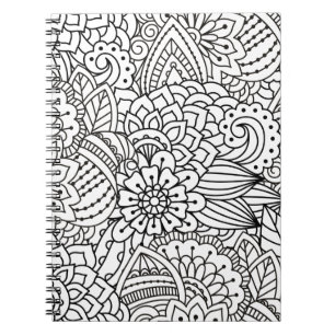 Flower Design Doodle Notebook