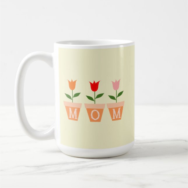 Flower design for mom coffee mug (Left)