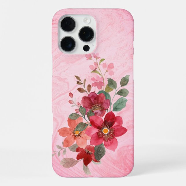 Flower Design iPhone 16 Pro Max Case  (Back)