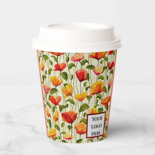 Flower design paper cups (Front)