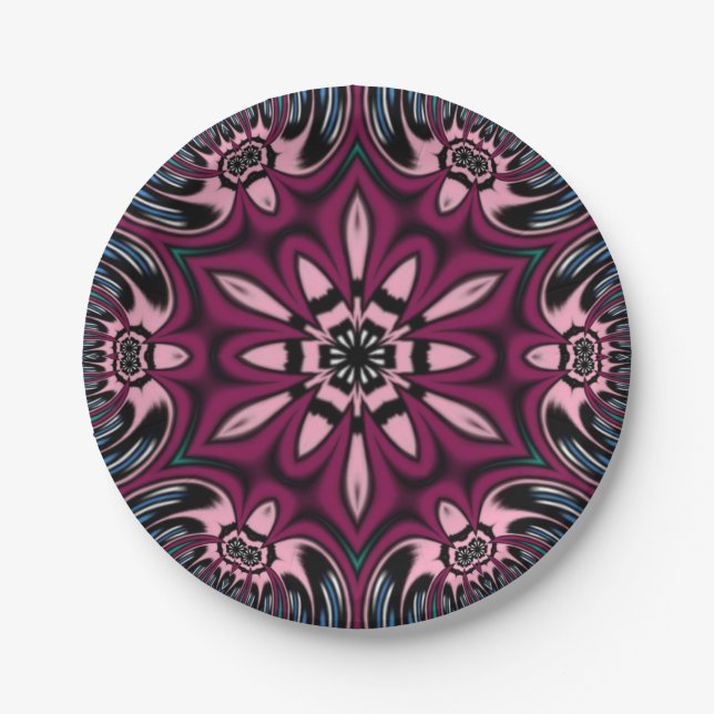 flower design paper plate (Front)