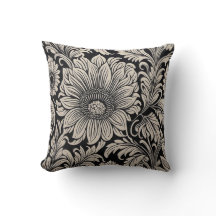 Flower design printed pillow with beautiful 